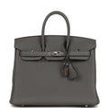 Hermes Birkin 25 Gris Meyer Togo Palladium Hardware – Accessorio premium elegante