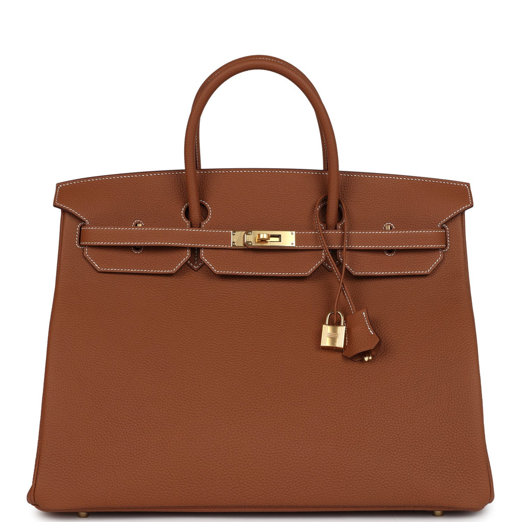 Hermes Birkin 40 Gold Togo Gold Hardware – Accessorio premium elegante