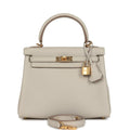 Hermes Kelly Retourne 25 Beton Togo Gold Hardware – Accessorio premium elegante