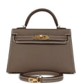 Hermes Kelly Sellier 20 Etoupe Epsom Gold Hardware – Accessorio premium elegante