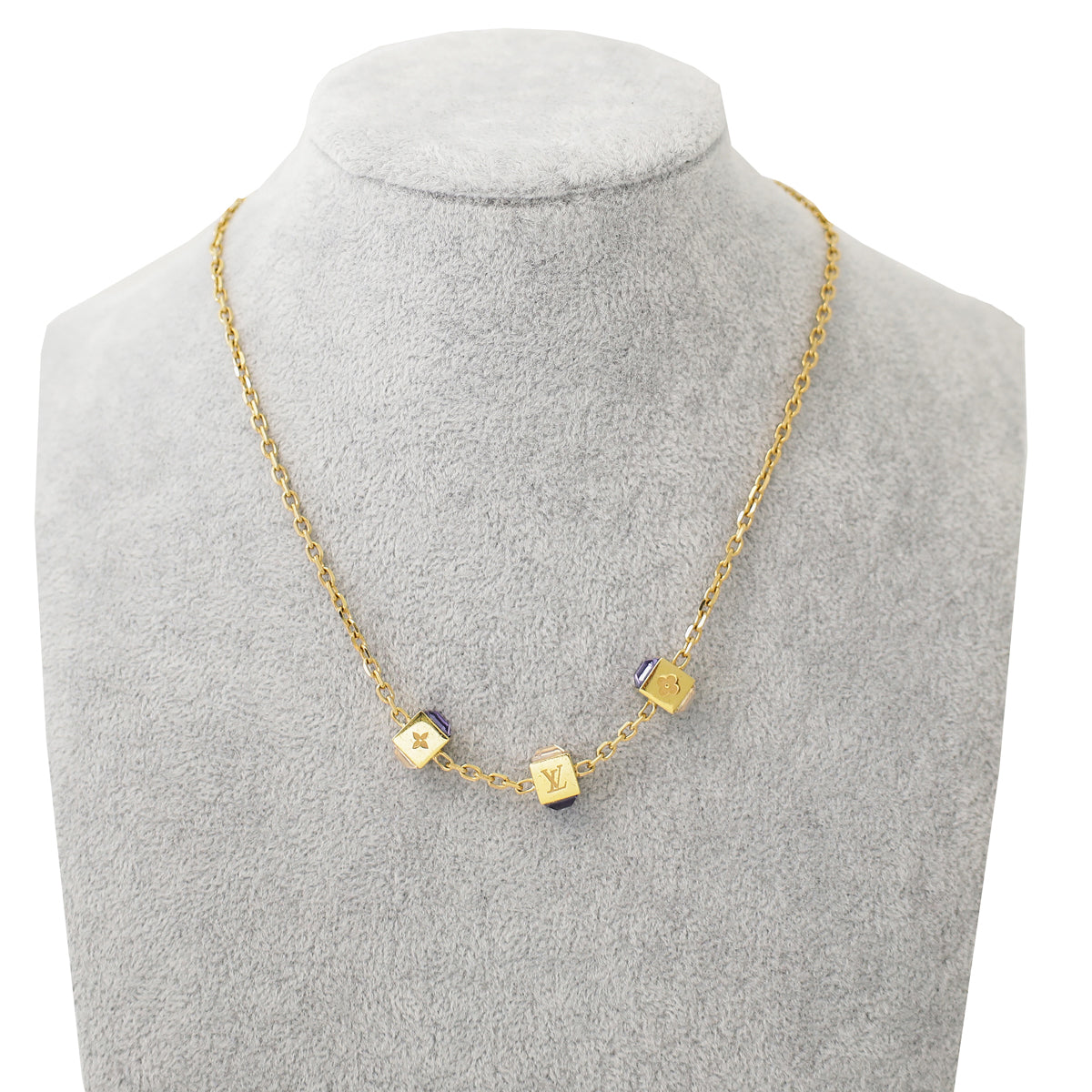 Louis Vuitton Gold Gamble Necklace – Accessorio premium elegante