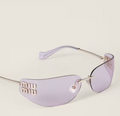 Occhiali da sole Miu Miu Logo lenti rosa chiaro – Accessorio premium elegante