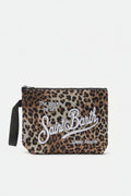Maxi pochette Aline leopard in scuba