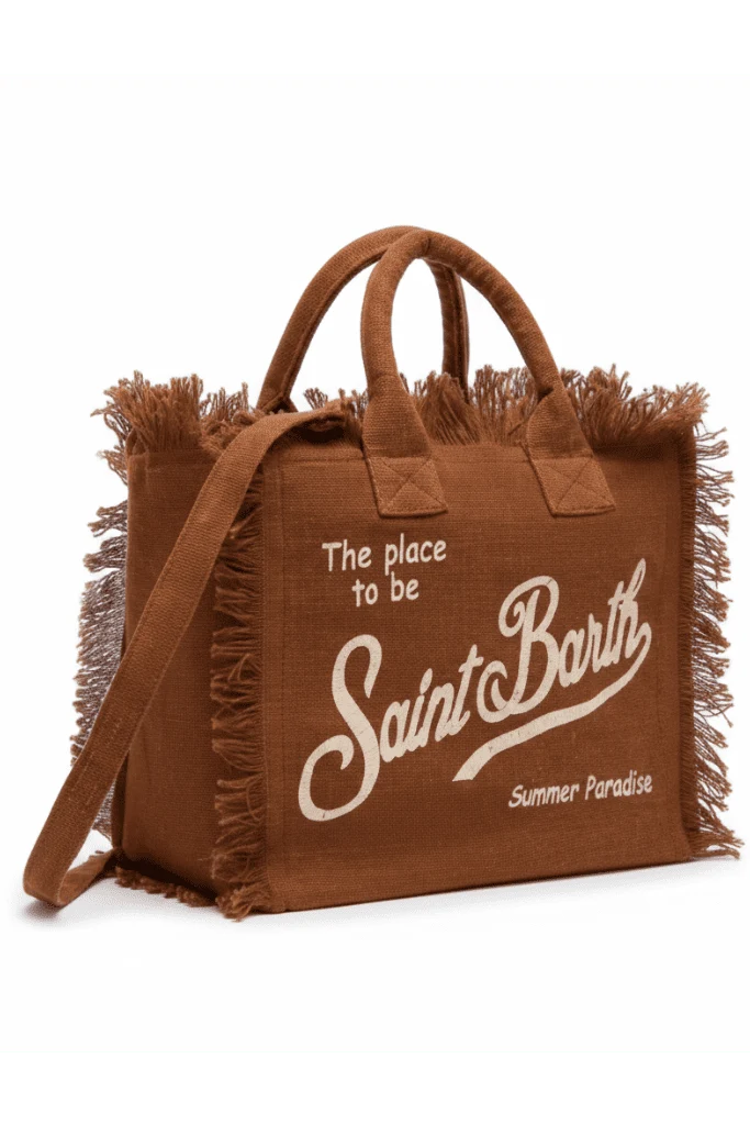 Borsa Colette in canvas marrone con logo