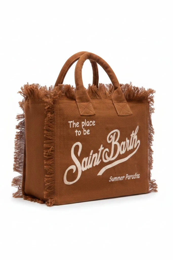 Borsa Colette in canvas marrone con logo