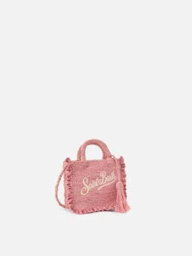 Borsa Raffia Volant Mini rosa