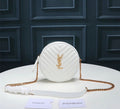 YSL CAMERA BAG VINYLE TONDA IN PELLE WHITE – Accessorio premium elegante