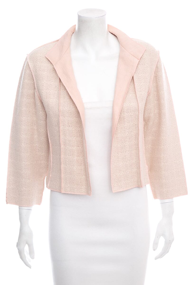 Chanel 1999 Pink Woven Linen Jacket SZ 36 – Accessorio premium elegante
