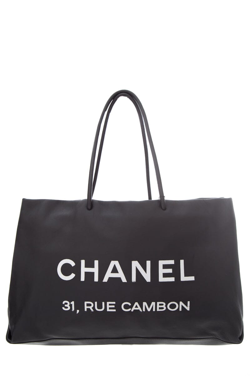 Chanel 2008 Black Essential Shopping Calfskin Tote – Accessorio premium elegante
