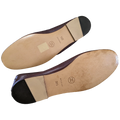 Chanel 1990s Chocolat Kid Ballet Flat Pumps Ballerines en Chevreaux Xtra Soft Sz 38.5, New!