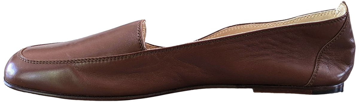 Chanel 1990s Marron Kid Ballet Flat Pumps Ballerines en Chevreaux Xtra Soft Sz 38.5, New!