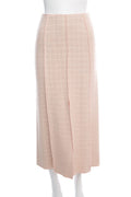 Chanel 1999 Pink Woven Linen Maxi Skirt SZ 36 – Accessorio premium elegante