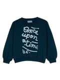 Felpa con stampa slogan per bambino Bobo Choses blu con maniche lunghe – Accessorio premium elegante