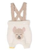 Salopette per neonati Gensami Kids bianco con intarsio Alpachino – Accessorio premium elegante