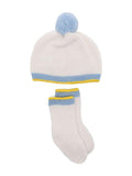 Set berretto e calzini per neonato Gensami kids bianco lavorato a maglia – Accessorio premium elegante