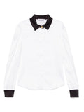 Camicia per bambina Moschino Kids bianco con dettagli a contrasto nero – Accessorio premium elegante