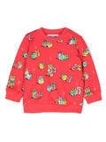 Felpa per neonato Moschino Kids rosso con stampa Teddy Bear – Accessorio premium elegante