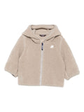 Cappotto in pelliccia sintetica per neonati K Way Kids beige con cappuccio effetto teddy – Accessorio premium elegante