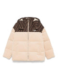 Giubbino per bambina Fendi Kids beige con cappuccio con logo monogramma FF – Accessorio premium elegante