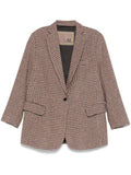 Blazer per donna The M multicolore con motivo pied de poule con chiusura frontale – Accessorio premium elegante