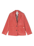 Blazer a coste per bambina Scotch & Soda rosa con chiusura frontale con abbottonatura – Accessorio premium elegante