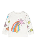 Felpa per neonata Stella McCartney Kids bianco con stampa logo – Accessorio premium elegante