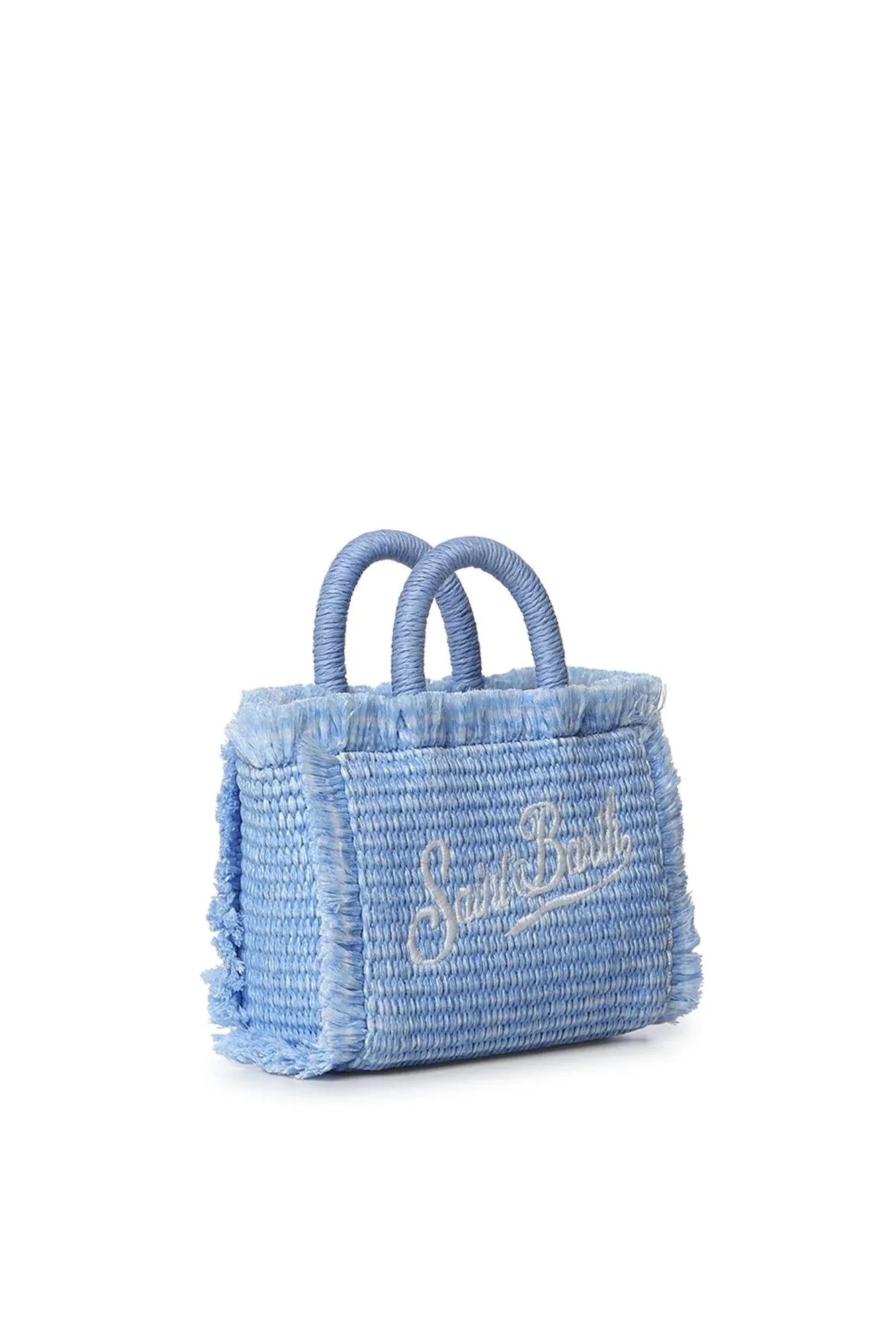 Borsa Vanity Micro Straw cielo