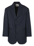Blazer per bambino Douuod Kids blu con motivo a righe verticali – Accessorio premium elegante