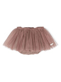 Gonna per neonata Donsje Rieta grigio/viola con rete in tulle – Accessorio premium elegante