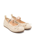 Ballerine per bambina Fendi Kids beige con motivo FF – Accessorio premium elegante