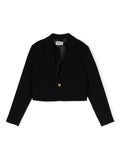 Giacca per bambina Moschino Kids nero modello crop – Accessorio premium elegante