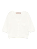Cardigan per neonato La Stupenderia bianco con design lavorato a maglia – Accessorio premium elegante