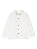 Camicia per bambina Donsje Fini bianco con colletto con increspature – Accessorio premium elegante