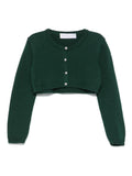 Cardigan crop per neonata Colorichiari verde con design lavorato a maglia – Accessorio premium elegante