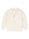 Cardigan a coste per neonato Il Gufo bianco con maniche lunghe – Accessorio premium elegante