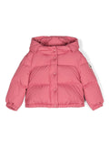 Giubbino Laurie per neonata Moncler Enfant rosa con cappuccio – Accessorio premium elegante