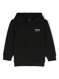 Felpa per bambino Givenchy Kids nero con cappuccio e stampa con logo sul petto – Accessorio premium elegante