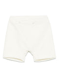 Shorts per neonato Jesurum Baby bianco in velluto con bottoni decorativi – Accessorio premium elegante