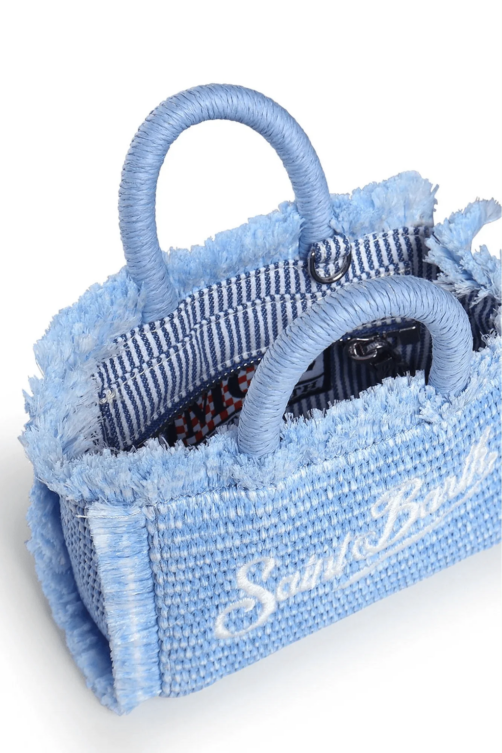 Borsa Vanity Micro Straw cielo