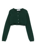Cardigan crop per bambina Colorichiari verde con design lavorato a maglia – Accessorio premium elegante