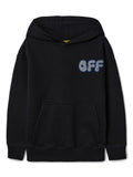 Felpa Arrow Chunky con cappuccio per bambino Off-White Kids nero maniche con spalle scese – Accessorio premium elegante