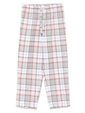 Pantaloni pigiama per bambina MC2 Saint Barth Kids in flanella rosa con motivo tartan – Accessorio premium elegante