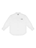 Camicia per bambino Moschino Kids bianco con stampa logo sul petto – Accessorio premium elegante