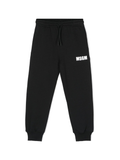 Pantaloni da tuta per bambino MSGM Kids nero con stampa logo – Accessorio premium elegante