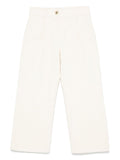 Pantaloni di velluto a coste per bambino Moschino Kids bianchi con due tasche lateralil – Accessorio premium elegante