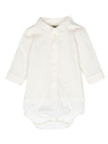 Camicia a body per neonati Gensami bianco con chiusura nascosta con bottoni a pressione – Accessorio premium elegante