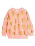 Felpa per bambina Mini Rodini Winter Flowers rosa con stampa all over – Accessorio premium elegante