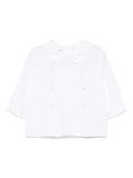 Camicia per neonato Jesurum bianco con doppi bottoni decorativi – Accessorio premium elegante