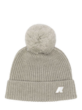 Berretto per bambino K-Way Kids beige con pompon – Accessorio premium elegante