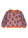 Maglione Stars con effetto jacquard per bambina Stella McCartney Kids viola con orlo a coste – Accessorio premium elegante